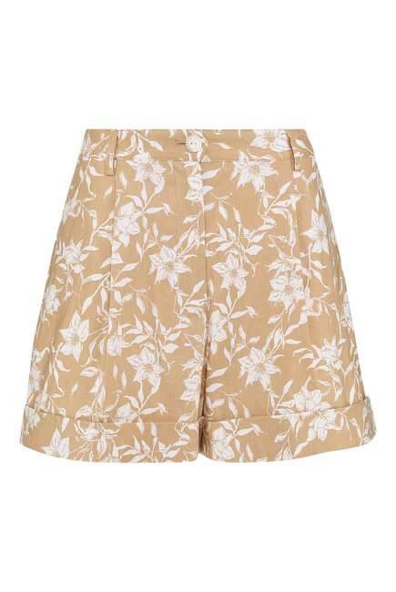 Ivy Printed Floral Linen Shorts